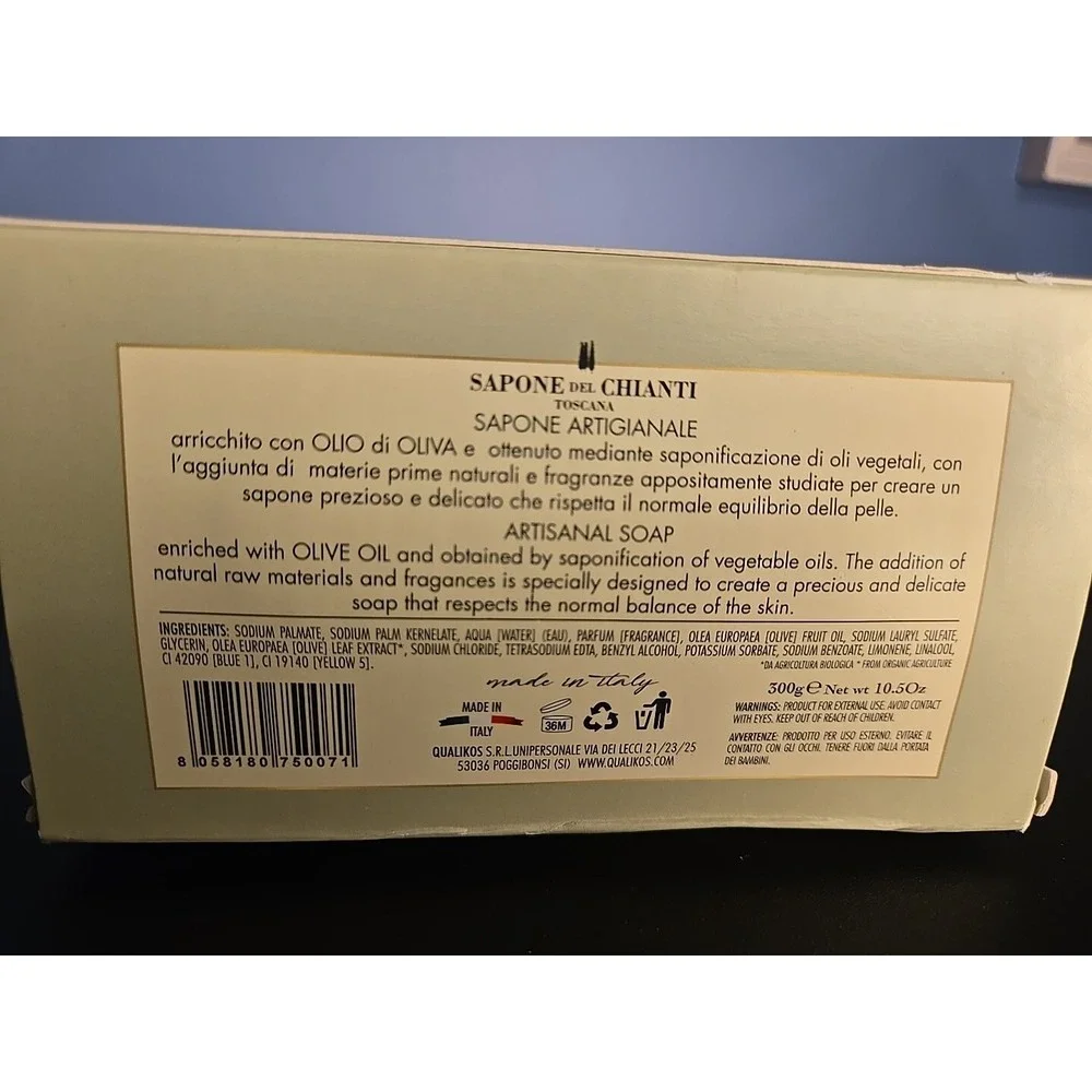 Sapone Del‎ Chianti Toscana Olive Oil Artisanal Soap From Tuscany 10.5oz 300g